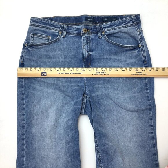J. Jill Denim Straight Leg Crop Jeans High Rise Frayed Hems size 16 length 24" - Picture 5 of 9